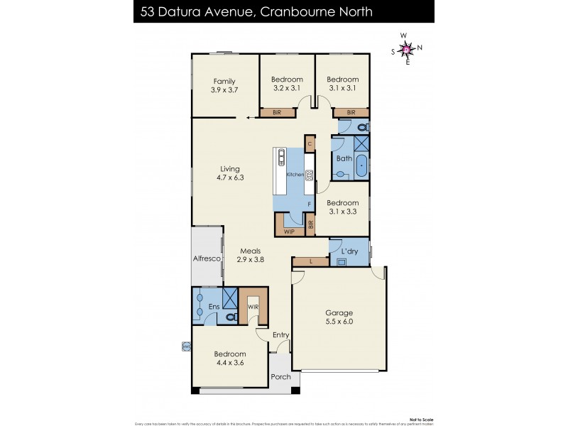 53 Datura Avenue, Cranbourne North VIC 3977 Floorplan