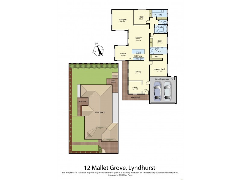 12 Mallett Grove, Lyndhurst VIC 3975 Floorplan