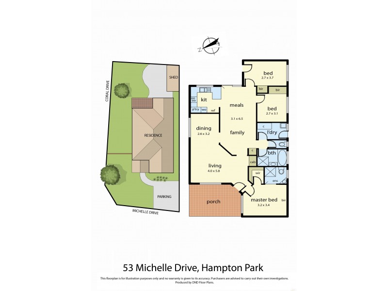 53 Michelle Drive, Hampton Park VIC 3976 Floorplan