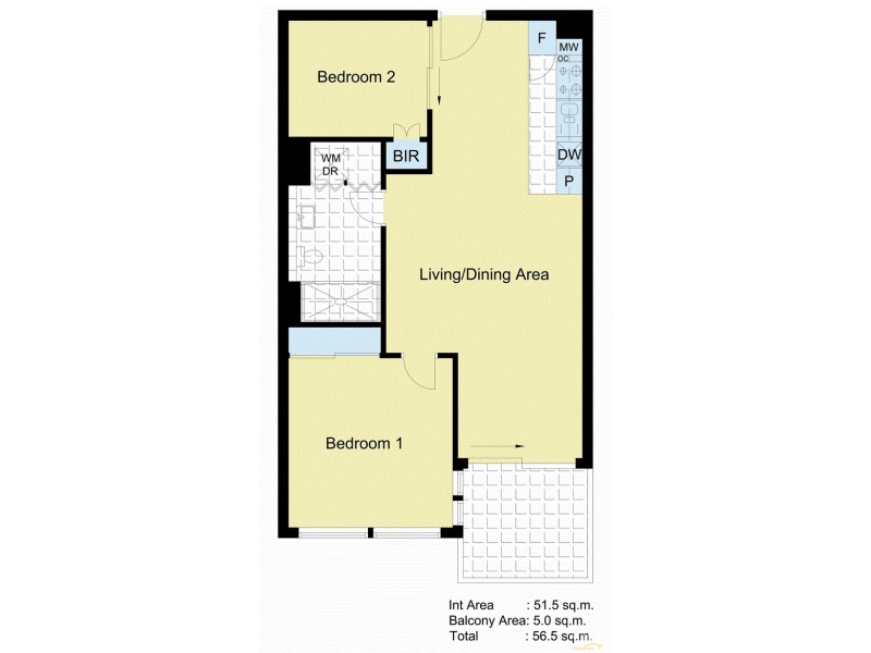 1208/470 St Kilda Road, Melbourne VIC 3004 Floorplan