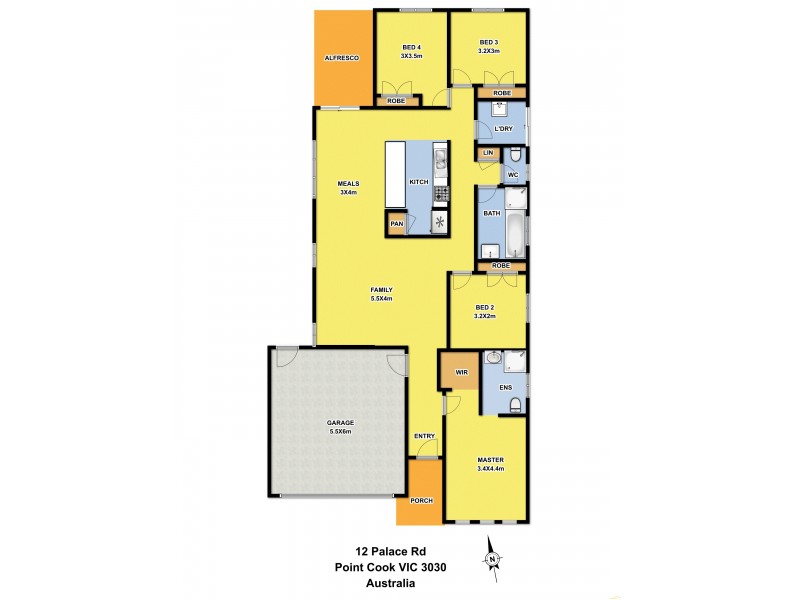12 Palace Road, Point Cook VIC 3030 Floorplan