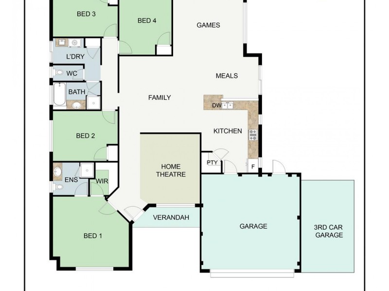 35 Newbridge Street, Meadow Springs WA 6210 Floorplan