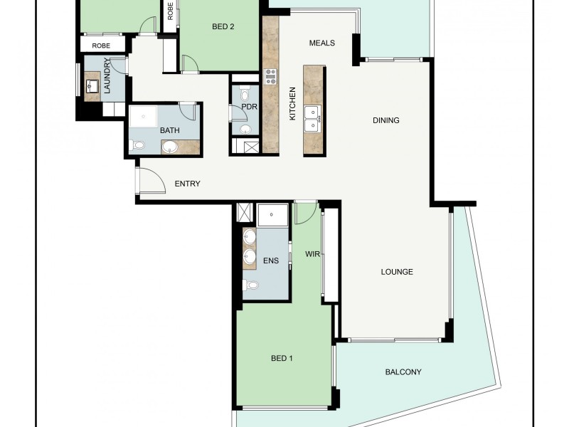 1001/3 Marco Polo Drive, Mandurah WA 6210 Floorplan