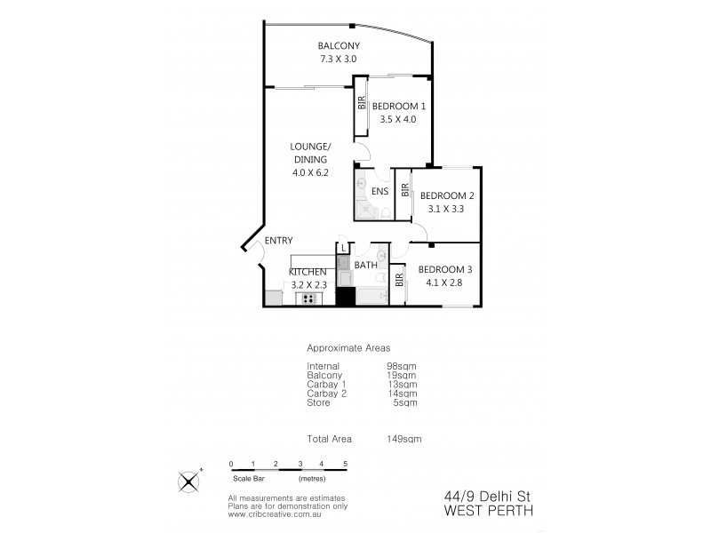 44/9  Delhi Street, West Perth WA 6005 Floorplan