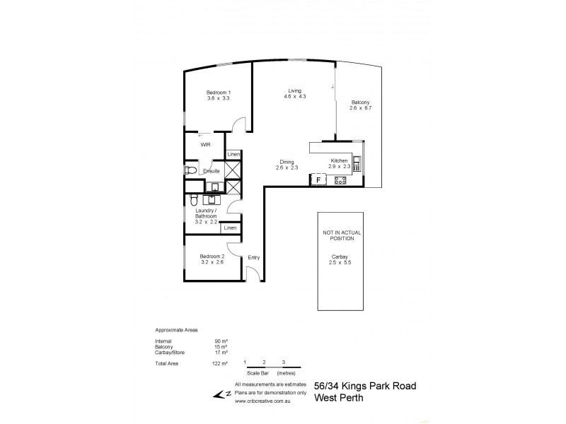 56/34 Kings Park Road, West Perth WA 6005 Floorplan
