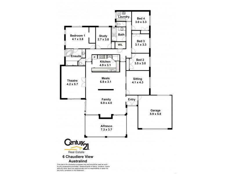 6 Chaudiere View, Australind WA 6233 Floorplan