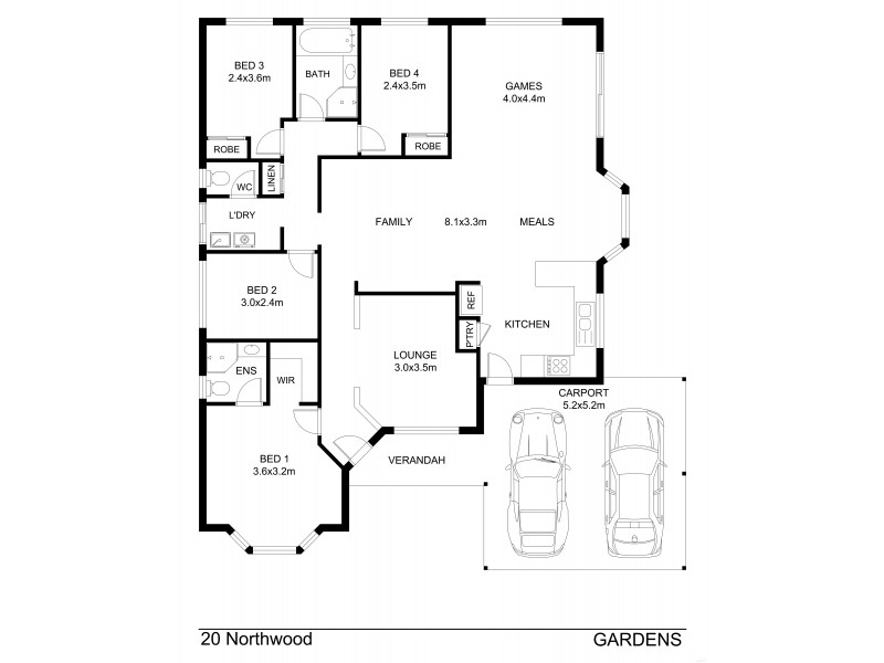 20 Northwood Gardens, Usher WA 6230 Floorplan