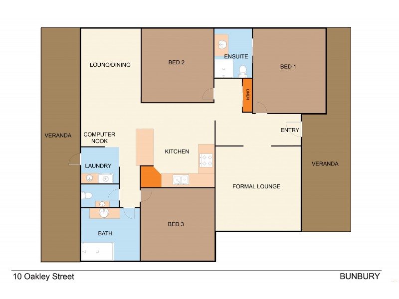 10 Oakley Street, Bunbury WA 6230 Floorplan