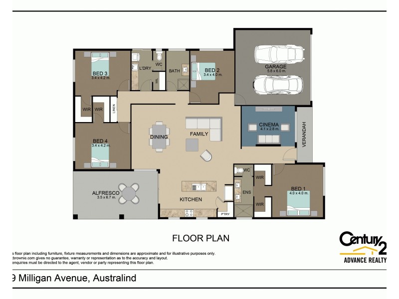 19 Milligan Avenue, Australind WA 6233 Floorplan