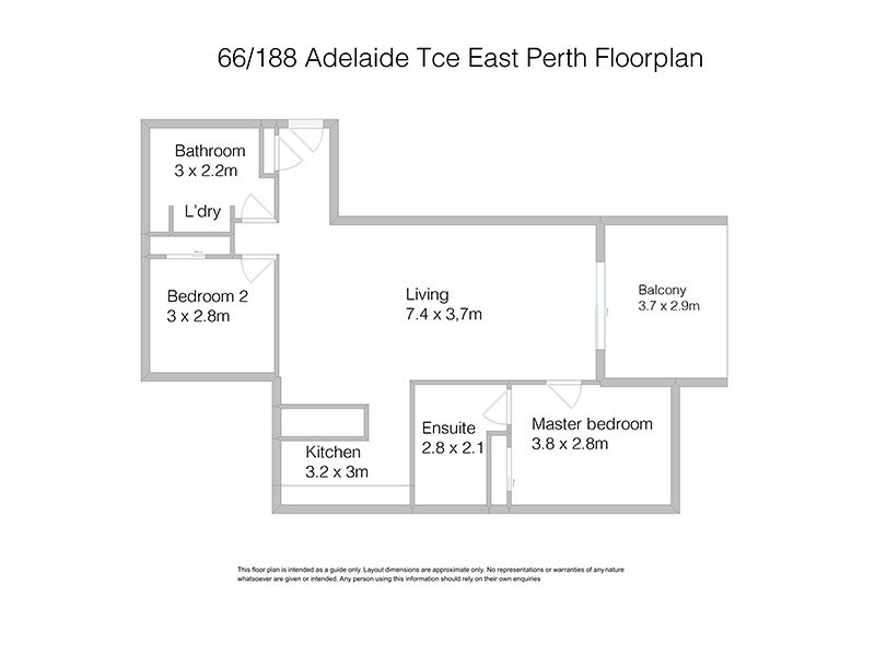 66/188 ADELAIDE TERRACE, East Perth WA 6004 Floorplan