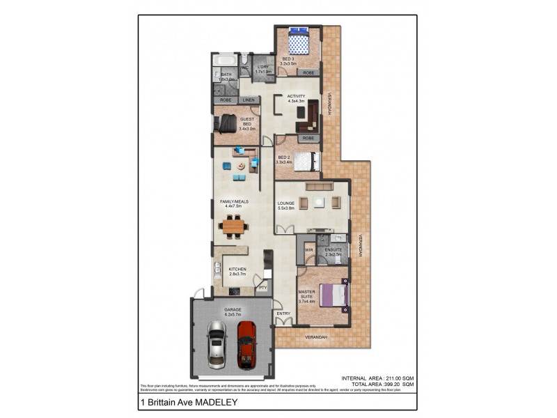 1 Brittain Avenue, Madeley WA 6065 Floorplan