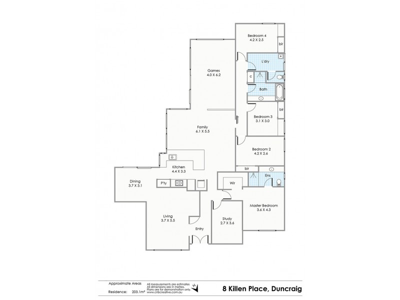 8 Killen Place, Duncraig WA 6023 Floorplan
