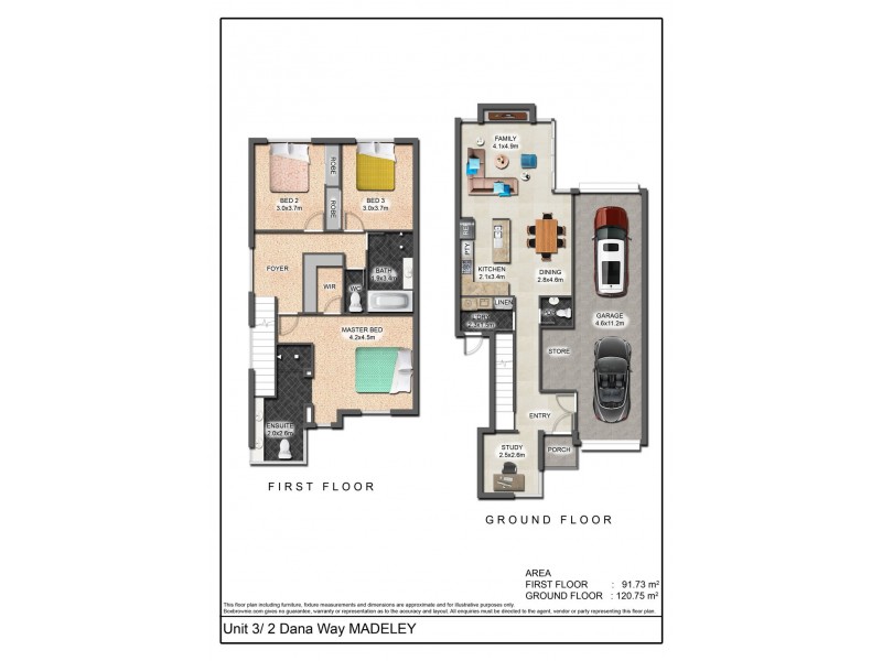 3/2 Dana Way, Madeley WA 6065 Floorplan