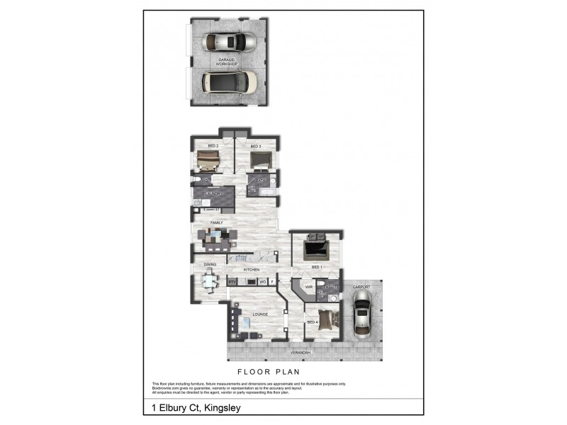 1 Elbury Court, Kingsley WA 6026 Floorplan