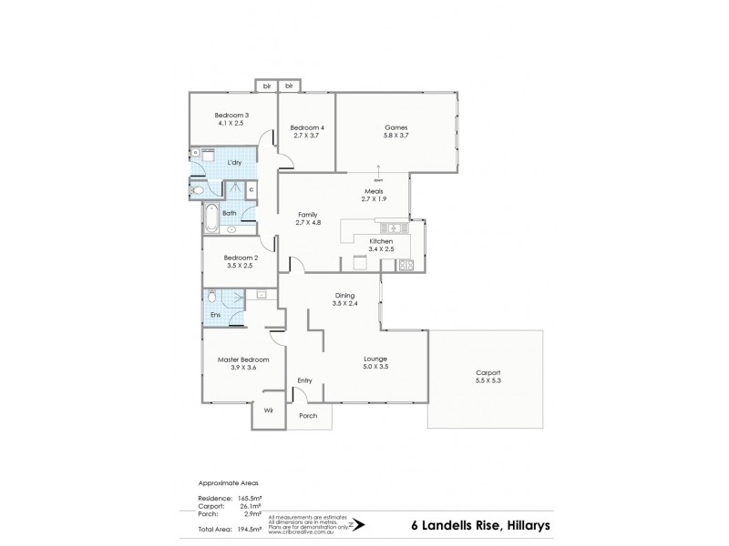 6 Landells Rise, Hillarys WA 6025 Floorplan