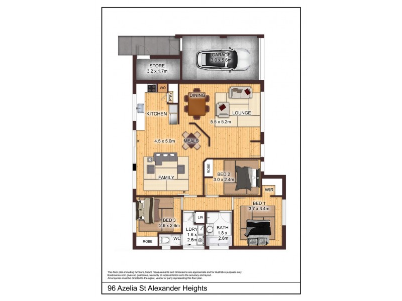 96 Azelia Street, Alexander Heights WA 6064 Floorplan