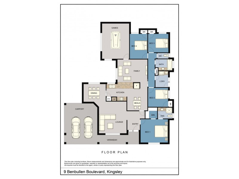 9 Benbullen Boulevard, Kingsley WA 6026 Floorplan