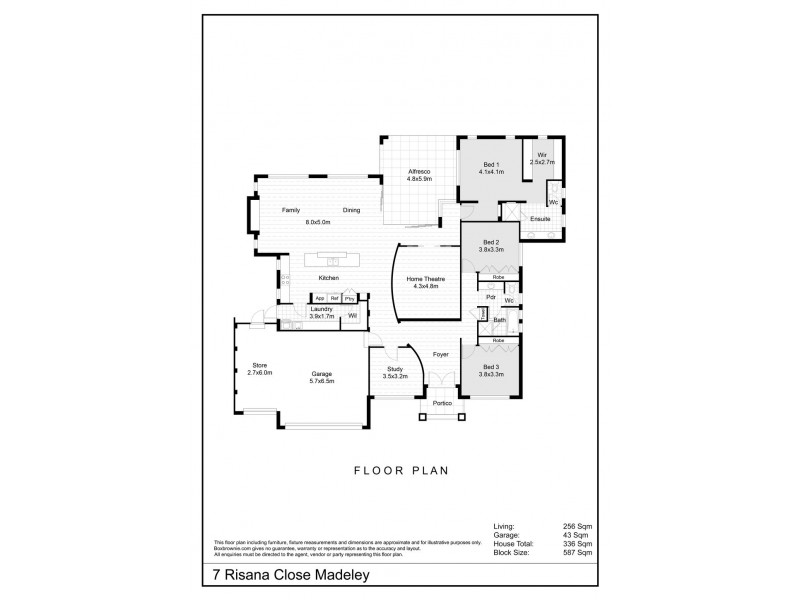 7 Risana Close, Madeley WA 6065 Floorplan