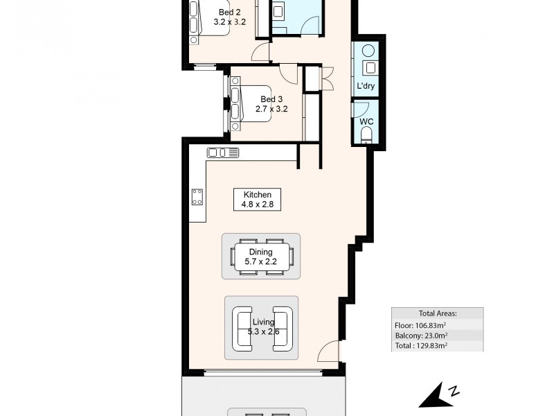 C/224 Lord Street, Perth WA 6000 Floorplan