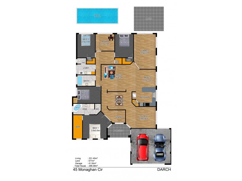 45 Monaghan Circle, Darch WA 6065 Floorplan