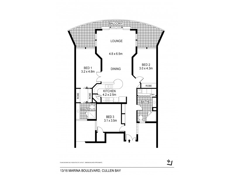 13/16 Marina Blvd, Cullen Bay NT 0820 Floorplan