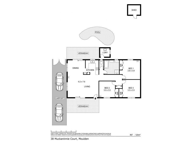 38 Muckaninnie Crt, Moulden NT 0830 Floorplan