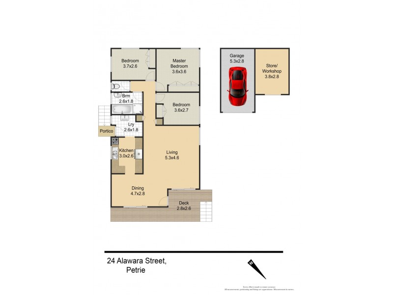 24 Alawara St, Petrie QLD 4502 Floorplan
