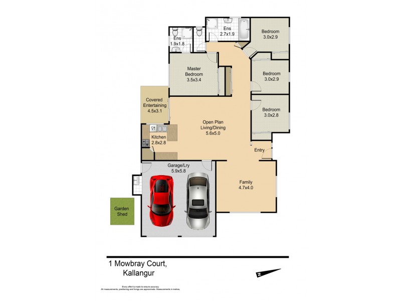 1 Mowbray Ct, Kallangur QLD 4503 Floorplan
