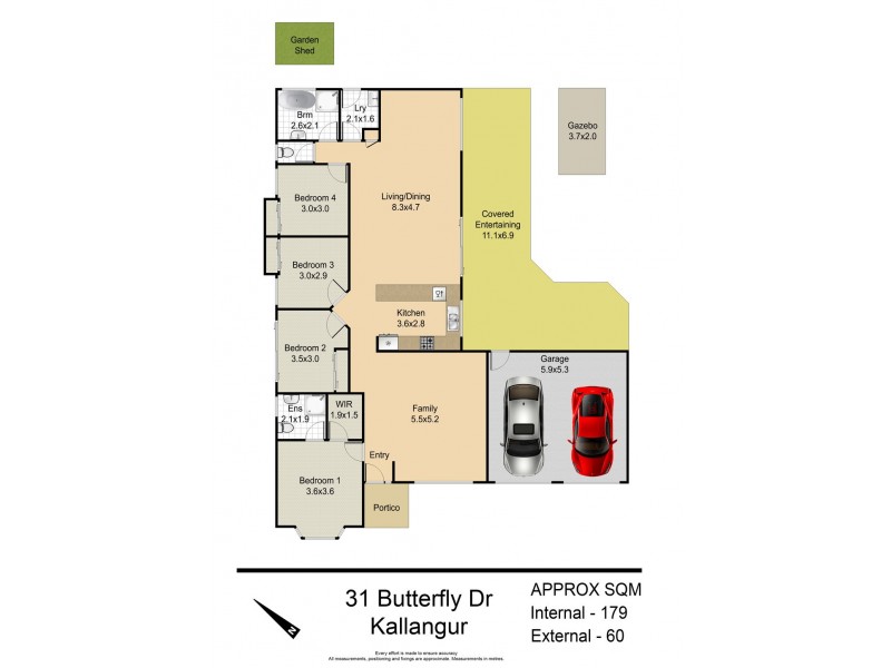 31 Butterfly Drive, Kallangur QLD 4503 Floorplan