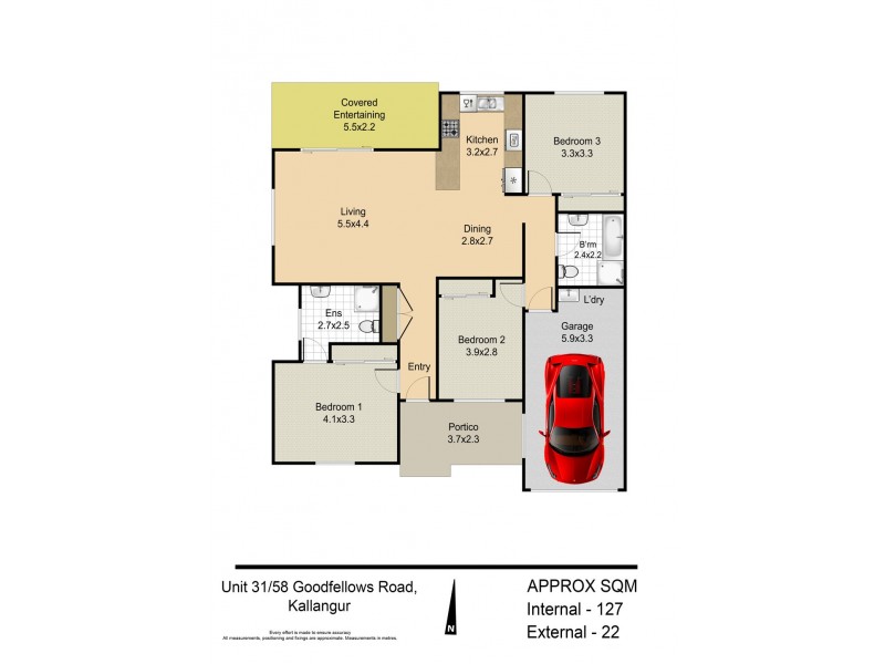 31/58-64 Goodfellows Road, Kallangur QLD 4503 Floorplan
