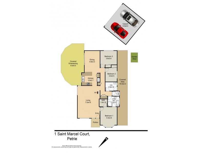 1 St Marcel Court, Petrie QLD 4502 Floorplan