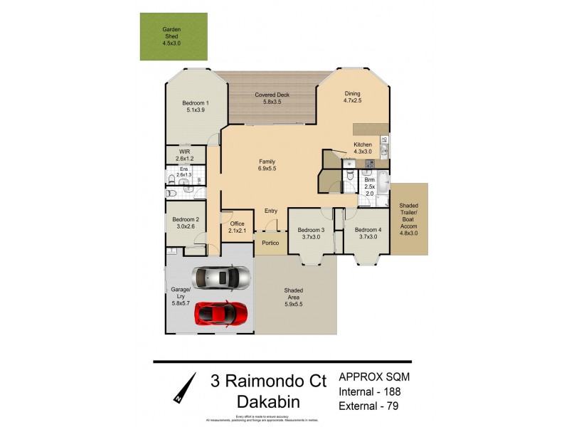 3 Raimondo Crt, Dakabin QLD 4503 Floorplan