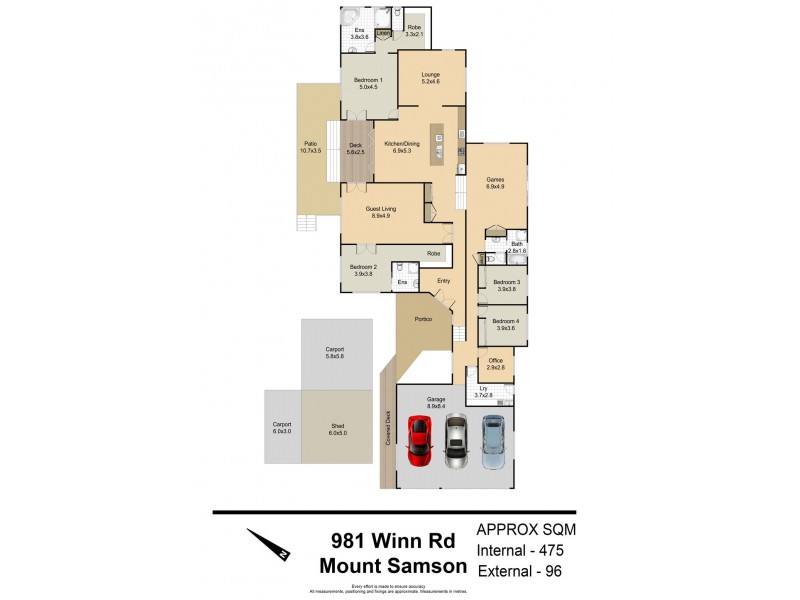 981 Winn Rd, Mount Samson QLD 4520 Floorplan