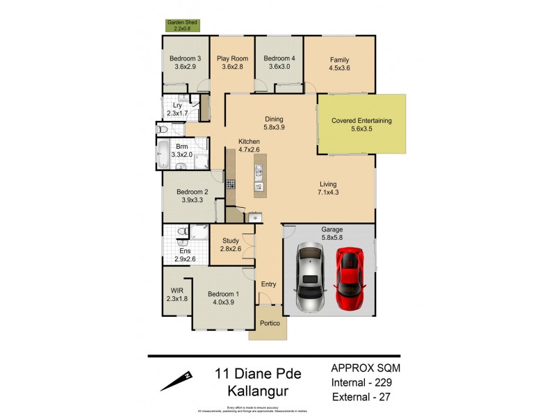 11 Diane Parade, Kallangur QLD 4503 Floorplan