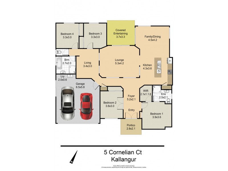 5 Cornelian Court, Kallangur QLD 4503 Floorplan
