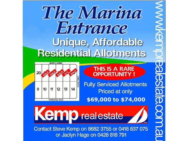 . The Marina Entrance  33-43 Ravendale Rd, Port Lincoln SA 5606