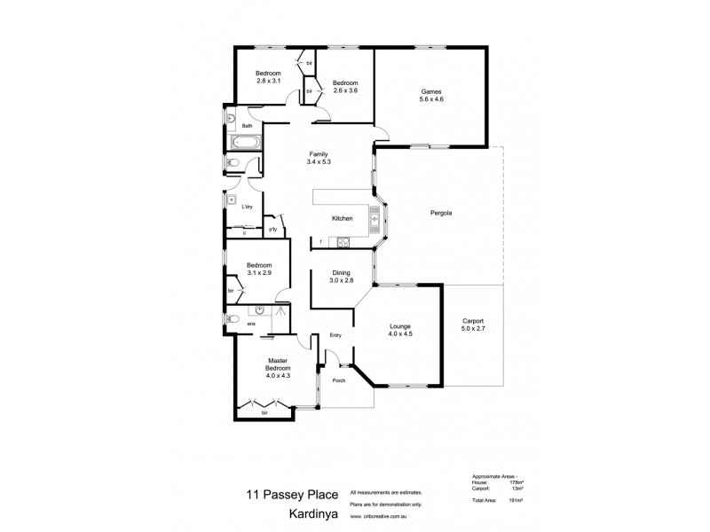 11 Passey Place, Kardinya WA 6163 Floorplan