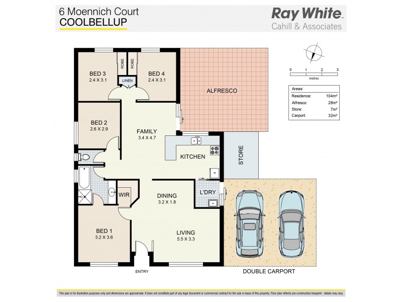 6 Moennich Court, Coolbellup WA 6163 Floorplan