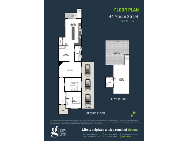 44 Maxim Street, West Ryde NSW 2114 Floorplan