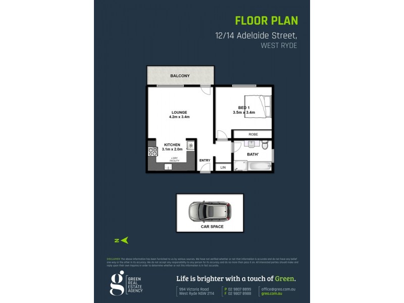 12/14 Adelaide Street, West Ryde NSW 2114 Floorplan