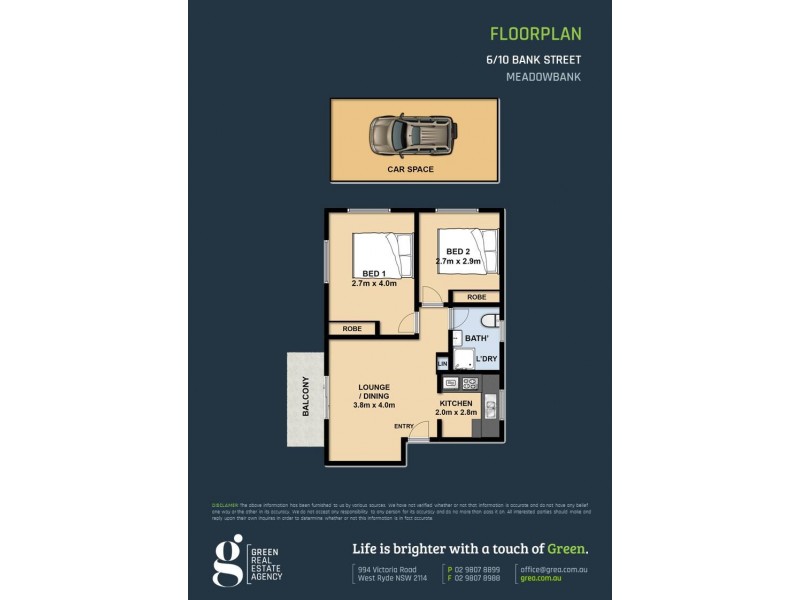 6/10 Bank Street, Meadowbank NSW 2114 Floorplan