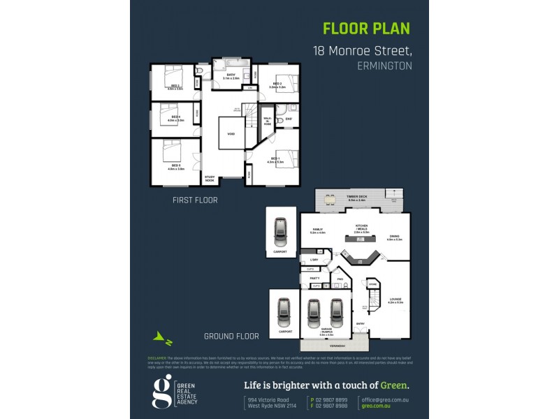 18 Monroe Street, Ermington NSW 2115 Floorplan