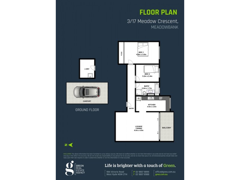 3/17 Meadow Crescent, Meadowbank NSW 2114 Floorplan