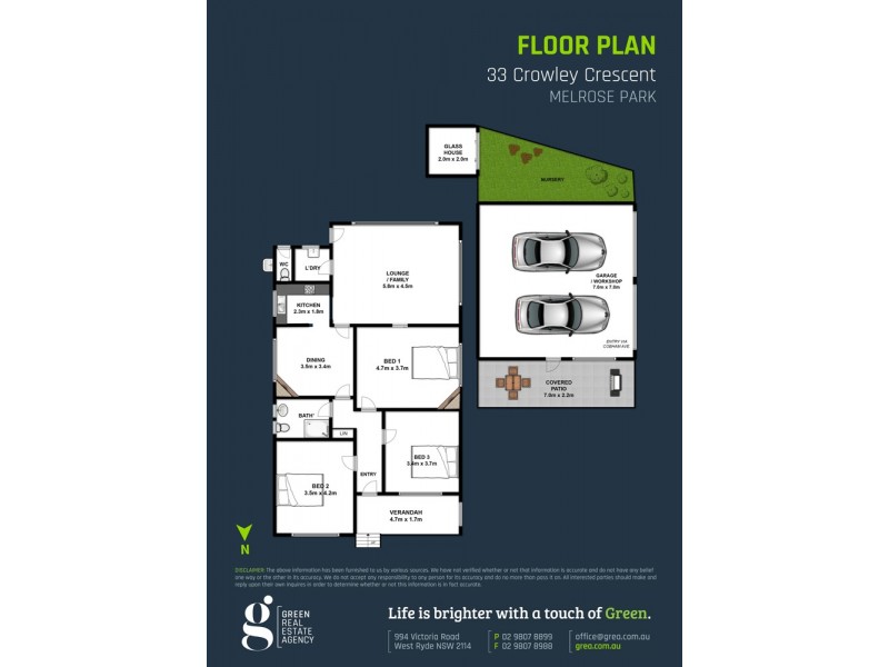 33 Crowley Crescent, Melrose Park NSW 2114 Floorplan