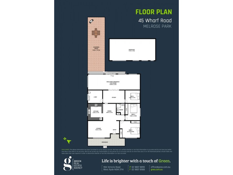 45 Wharf Road, Melrose Park NSW 2114 Floorplan