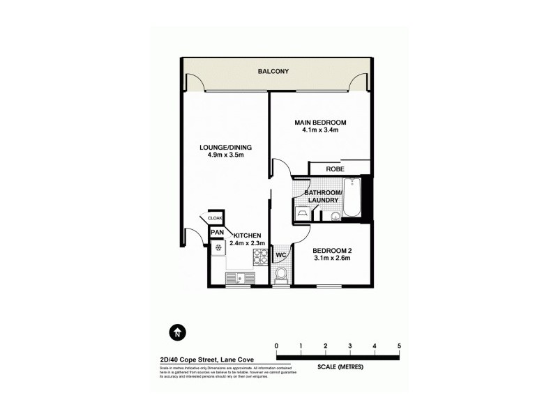 2D/40 Cope Street, Lane Cove NSW 2066 Floorplan