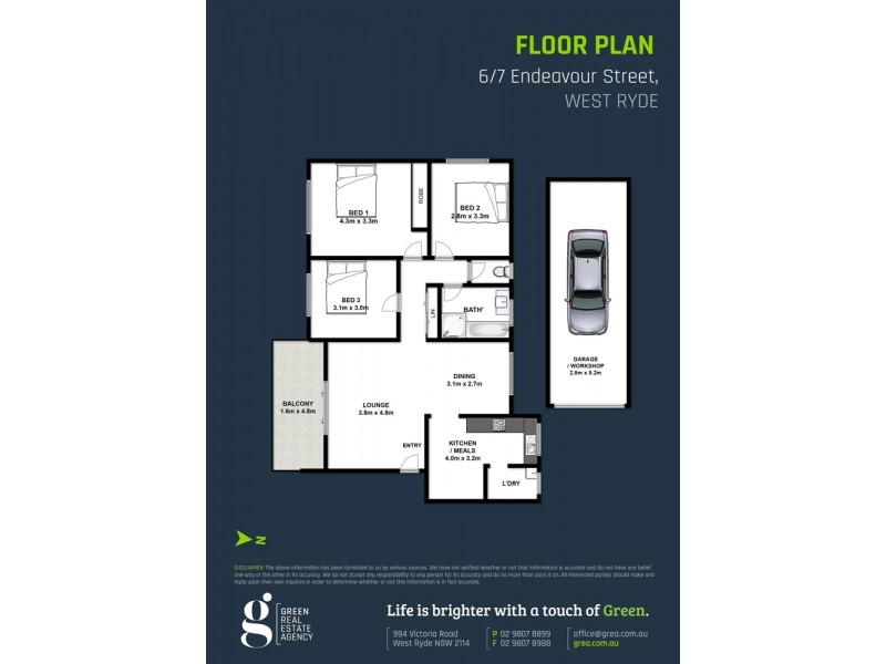 6/7 Endeavour Street, West Ryde NSW 2114 Floorplan