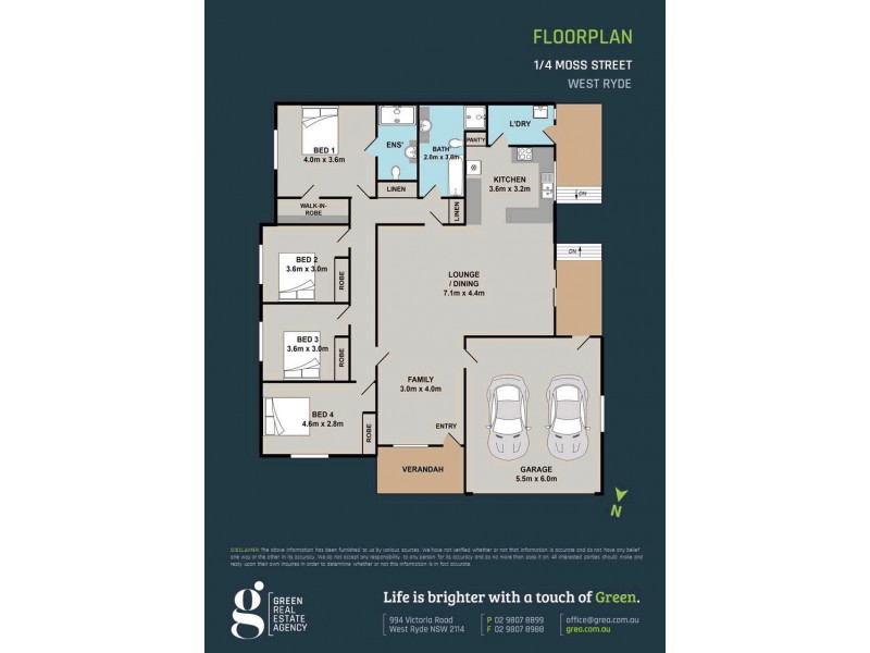 1/4 Moss Street, West Ryde NSW 2114 Floorplan