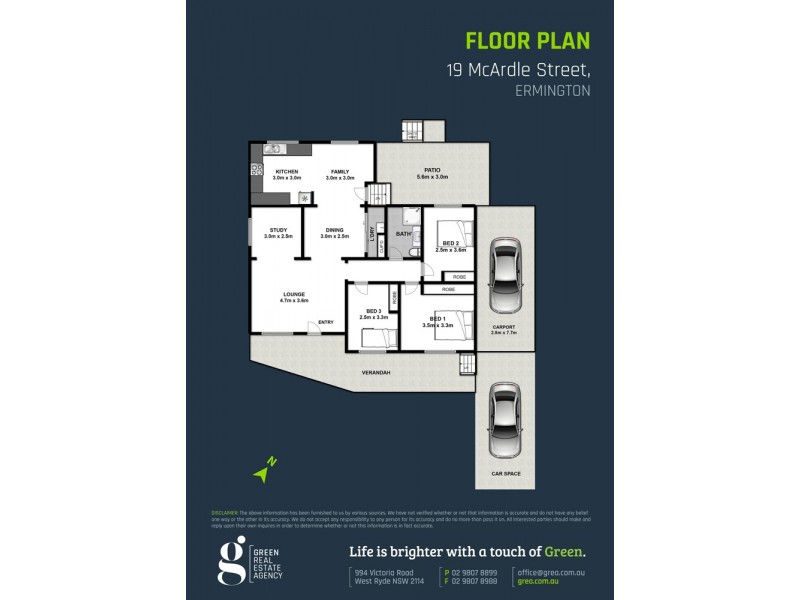 19 McArdle Street, Ermington NSW 2115 Floorplan