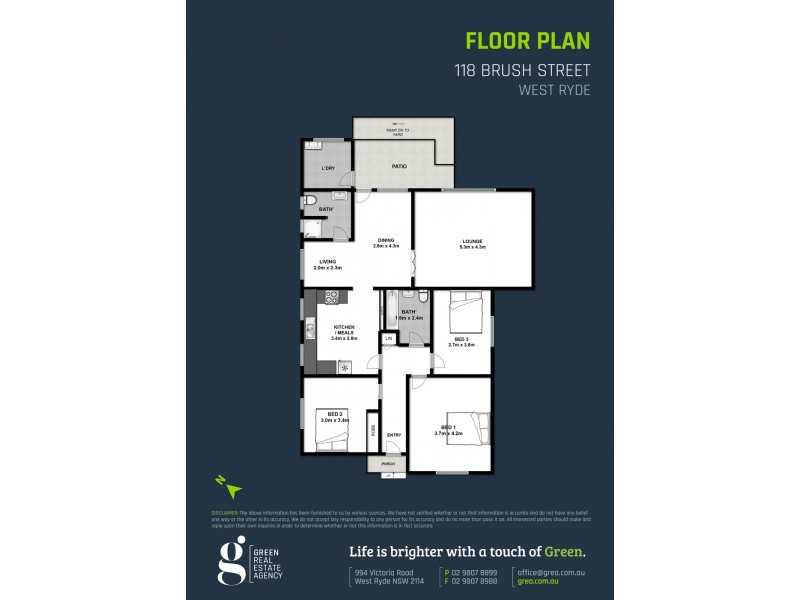 118 Brush Road, West Ryde NSW 2114 Floorplan